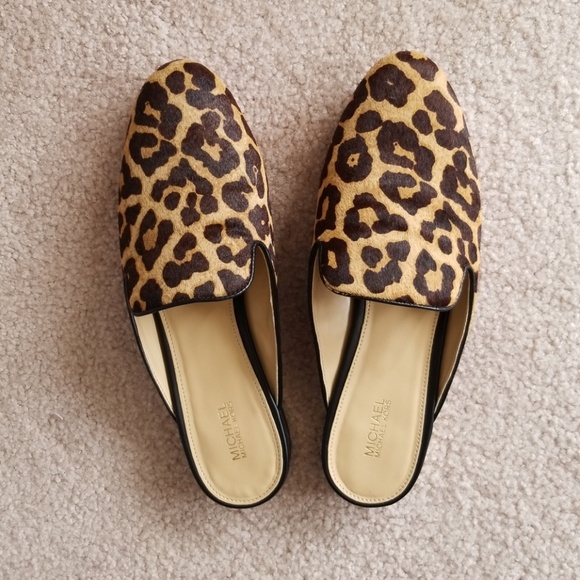 Michael Kors leopard print slides 8.5 - Picture 1 of 4